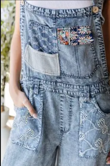 Boho Overalls- Lightweight Tencel denim